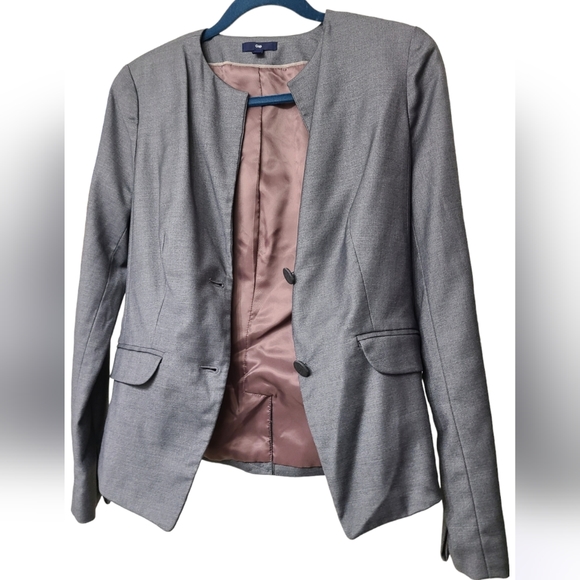GAP Women's Blazer Grey Size 2 - Picture 2 of 4